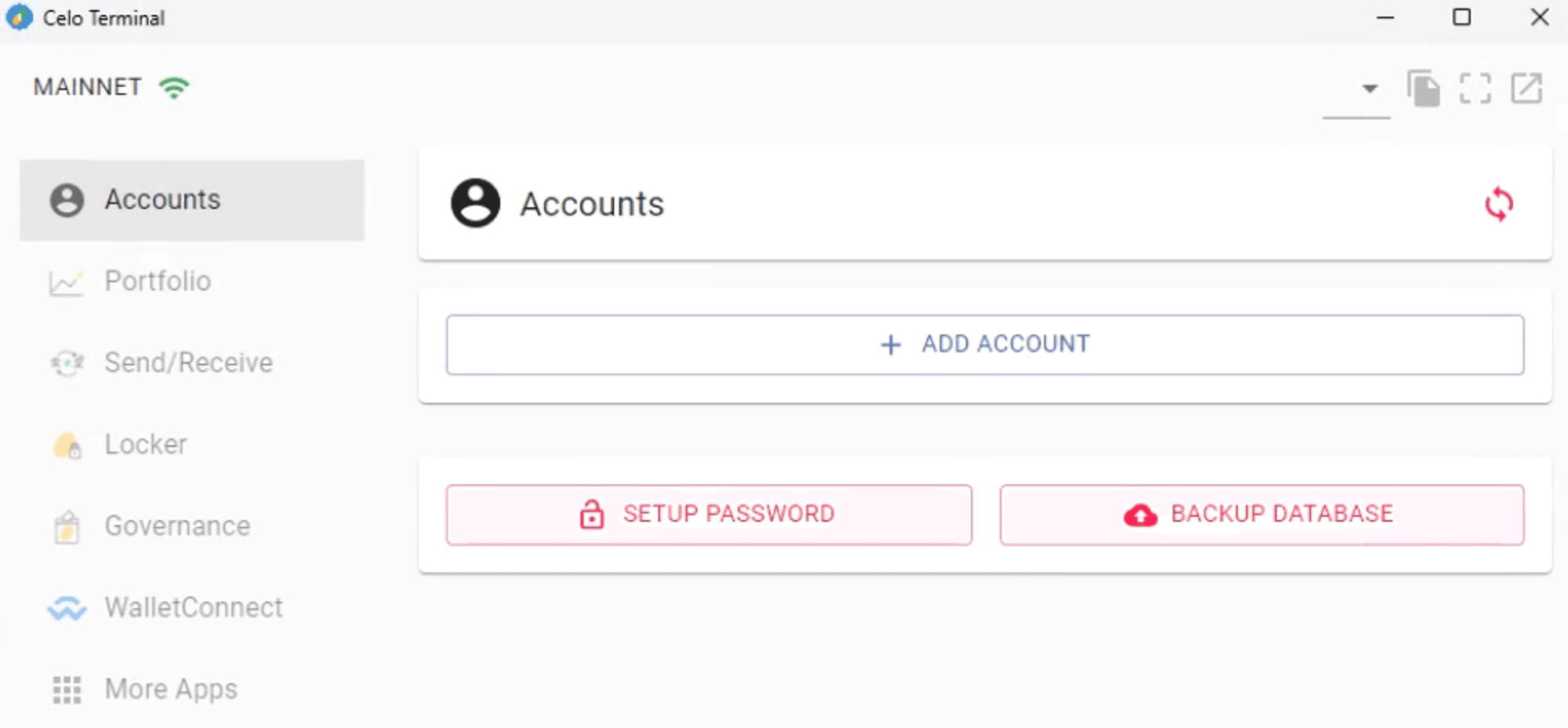 Setting up accounts Mento Labs