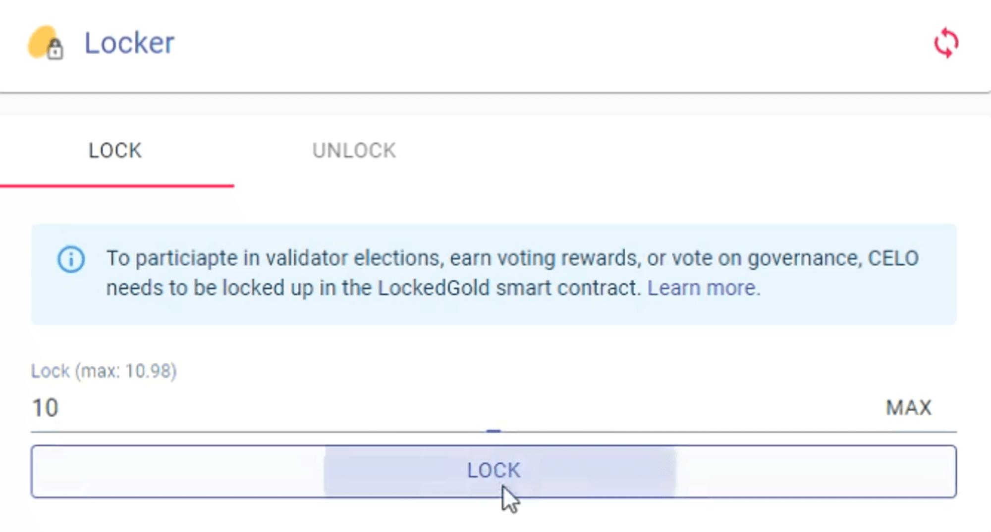 Locker Governance Voting Mento Labs